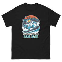 Snowboard San Jose Raccoon USA Snowboarding Animal T-Shirt XXL