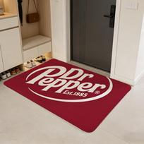 gerkite D-Dr Pepper Grindų kilimėlis Flanelinis durų kilimėlis Neslystantis Sugeriantis Plaunamas Vidaus namų kilimas 40x60cm