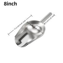 Stainless Steel Ice Scoops Food Grade Material Thickened Handle Ice Cube Scoop For Home Bar Restaurant Daily Use 8inch