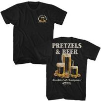 Cheers TV Show Pretzels & Beer Breakfast Of Champions Men's T Shirt 2XL