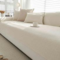 1PC Simple Style Universal Sofa Cover Solid Chenille Sofa Pads Anti-Slip L Shaped Chaise Lounge Couch Slipcover for Living Room 70x70cm 1pc A