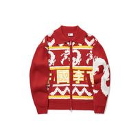 Li Ning Sweater Men's Samba Red Ecru Chromium Yellow AMBU059-1 L