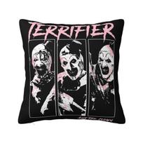 Terrifier Art The Clown Retro Pillowcase Soft Fabric Cushion Cover Decor Throw Pillow Case Cover Home Square 18 Peach skin 18*18(CM)-1Pcs
