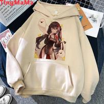 Genshin Impact Hu Tao džemperiai Unisex su spauda Didelio dydžio Unisex džemperiai sportiniai marškiniai harajuku Unisex džemperis L