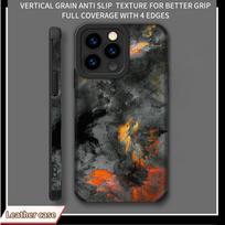 Vertikalus grūdėtas odinis apvalkalas, minkštas silikoninis telefono dėklo galinis dangtelis su fotoaparato objektyvo pilna apsauga, skirta iPhone iPhone 15 Pro Max
