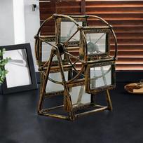 6 Photo Frame Rotating Display Stand for Desktop Memories Style B gray