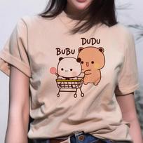 Bubu And Dudu Fashion 2024 Casual T-shirt Female Designer Top Female Street Clothing S
