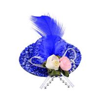 Chicken Hats For Hen Small  Funny Chicken Accessories Feather Top Hat One Size mėlyna