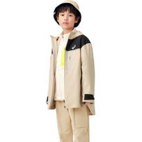 ASICS Kids' Unisex Hooded Casual Jacket 140 chaki
