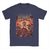 Juokingi The Binding Of Isaac 90-ųjų marškinėliai vyrams, apvalia apykakle, 100% medvilnės, trumpomis rankovėmis, vasaros drabužiai S tamsiai mėlyna spalva