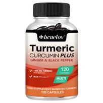 Turmeric and black pepper capsules, 120 capsules. 120 Capsules