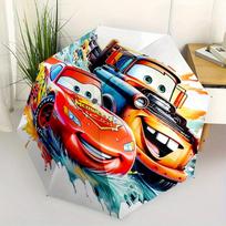 Lightning McQueen,Mater Automatic Opening and Closing Umbrella - 8-rib Folding Design, Lightweight and Portable, Suitable for Daily Business
