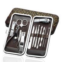 High Quality Luxurious Custom 12 Pcs Stainless Steel 12-in-1 Nail Clippers Set with Professional Gift Box for Beauty Manicure