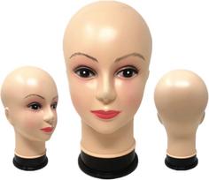 New Model Female Head Double-shoulder Stand Wig Cosplay Anime Scarf Accessory Display Realistic Human Head Model balta