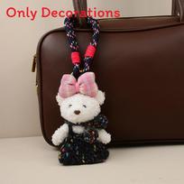 Plush Teddy Bear Car Pendant With Cartoon Design For Kids And Teens Bear