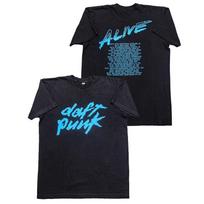 2026 Daft Punk Band Electronic Music European and American Trend Brand Rock Simple Text Casual Short-sleeved T-shirt 4XL