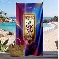 Aston Villa Football Print Beach Towel, Large Soft Quick Dry Towel for Beach Camping Swimming 70cmx140cm(27x55inch)