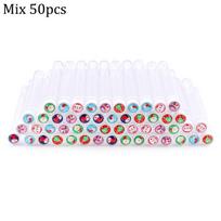 Hot Christmas Drill Reusable Eyelash Brush Tube Mascara Wand Disposable Eyebrow Brush Tube Dust-proof Lash Extension Makeup Tool