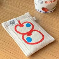 Canvas Card Holder Cute Cartoon Print Durable Lightweight Wallet for Students School Daily Commute Travel A2