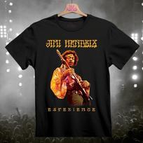 Jimi Hendrix Experience Juodi Klasikinio Roko Grupės Unisex Juodi Marškinėliai L