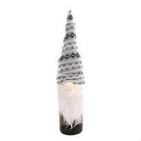 Christmas Themed Knitted Bottle Toppers Santa Design User Fabric Homes Bar Decoration Gift