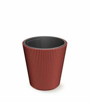 Plastikinis lauko vazonas Milly, vario sp., 46,7 x 46,7 x 44,2 cm.