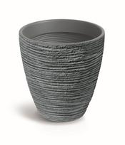 Plastikinis lauko vazonas Defora, pilkos sp., 47 x 47 x 48 cm.