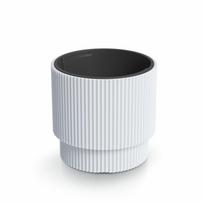 Plastikinis lauko vazonas Milly, baltos sp., 29,8 x 29,8 x 28,5 cm.