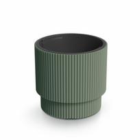 Plastikinis lauko vazonas Milly, žalios sp., 29,8 x 29,8 x 28,5 cm.