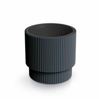 Plastikinis lauko vazonas Milly, antracito sp., 39,5 x 39,5 x 37,5 cm.
