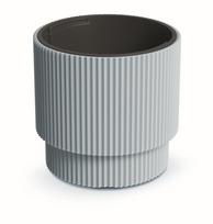 Plastikinis lauko vazonas Milly, pilkos sp., 39,5 x 39,5 x 37,5 cm.