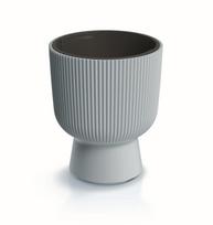 Plastikinis lauko vazonas Milly, pilkos sp., 29,8 x 29,8 x 36,5 cm.