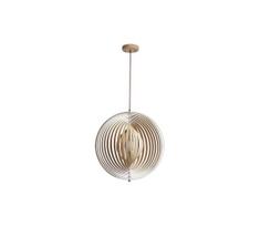 Medinis pakabinamas šviestuvas ant laido 1xE27/60W/230V skersm. 43,5 cm masyvinė mediena/lukštas/bukas/kaučiukmedis