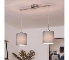 Brilagi - LED liustra ant laido NUBILA 2xE27/60W/230V šviesiai pilka
