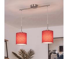 Brilagi - raudona LED liustra NUBILA su trosu 2xE27/60W/230V