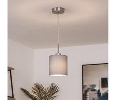 Brilagi - LED pakabinamas šviestuvas su laidu NUBILA 1xE27/60W/230V Ø 14 cm šviesiai pilkas