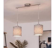 Brilagi - LED pakabinama liustra ant laido NUBILA 2xE27/60W/230V pilka