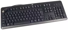 HP 672647-L33 klaviatūra, biuro, USB, QWERTY, JAV išdėstymas, juoda