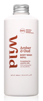 Wild Body Wash Amber & Oud Refill Dušo želė, 300 ml