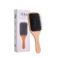 SISTER YOUNG VERA WOOD BRUSH BV - Medinis plaukų šepetys su šerno šeriais ir nailonu
