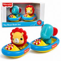 Fisher-Price vonios žaislų laivelių rinkinys „Liūtukas ir drambliukas”
