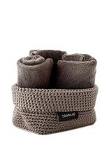 Blomus - Crochet Rope Basket M - 15 X 10 X 9 Cm - Tela - Taupe - Sandėliavimo krepšys - Ruda
