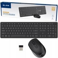 Belaidis klaviatūros ir pelės rinkinys BLOW, juodas, USB, ergonomiškas