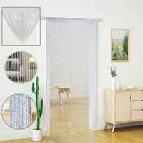 Karoliukų durų užuolaida Boho,  Baltas