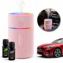 Automobilinis kvapų difuzorius, drėkintuvas, USB, eteriniai aliejai, LED
