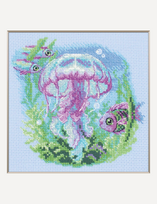Kūdikio medūzos kryželiu siuvinėjimo rinkinys 15x15 cm, Aida 14 ct