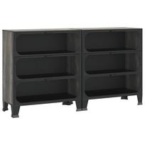 vidaXL Spintelės daiktams, 2vnt., pilkos, 72x36x82cm, metalas ir MDF