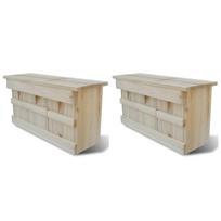 vidaXL Inkilai žvirbliams, 2vnt., 44x15,5x21,5 cm, mediena