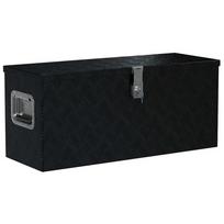 vidaXL Aliuminio dėžė, 70x24x42cm, trapecijos formos, sidabrinė