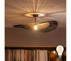 BRILAGI - LED prigludusi liustra CERIA BOHO 1xE27/60W/230V, skersmuo 80 cm, juoda/ruda